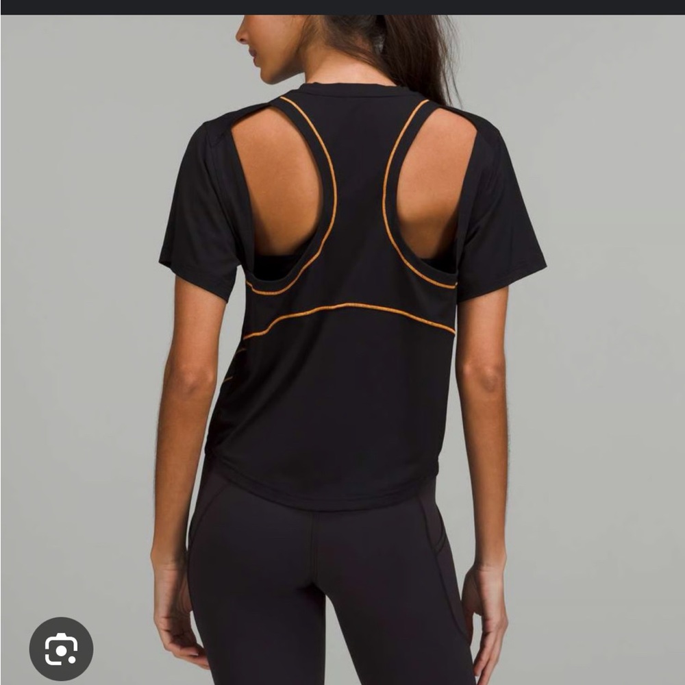 Lululemon Ventilated Open-Back Training T-Shirt Black Small